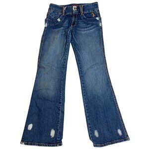 Baby Phat Women's Estilo Jeans Size 11 Bootcut Distressed Cotton Spandex Denim